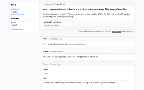 Vollständige News mit weiterführendem Link, zwei Kommentaren von Lesern und dem Formular für einen neuen Kommentar